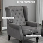 Sillón decorativo tapizado con patas de madera