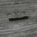 Mesita de noche de madera de 2 cajones de estilo clásico
