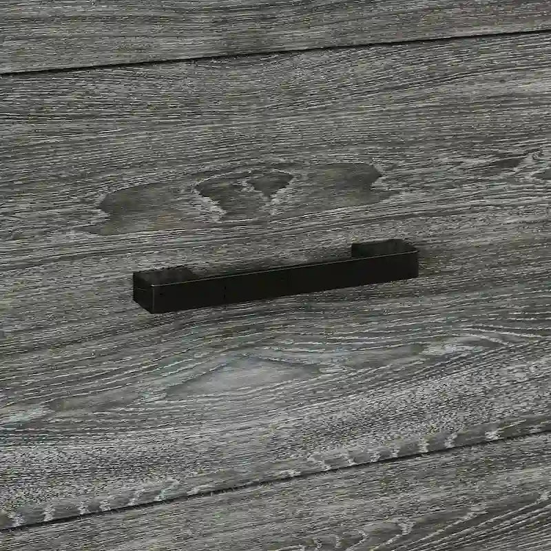 Mesita de noche de madera de 2 cajones de estilo clásico