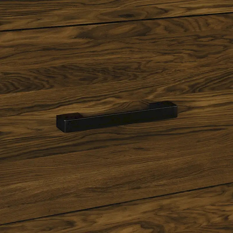 Mesita de noche de madera de 2 cajones de estilo clásico