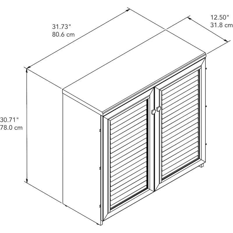 Armario de Almacenamiento con Puertas y Estantes - 31.73L x 12.76W x 30.71H