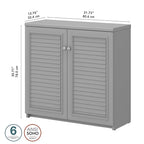 Armario de Almacenamiento con Puertas y Estantes - 31.73L x 12.76W x 30.71H
