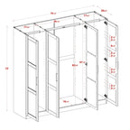 Armario de puerta con puertas de madera maciza o con espejo