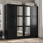 Armario de puerta con puertas de madera maciza o con espejo