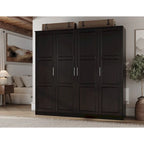 Armario de puerta con puertas de madera maciza o con espejo