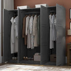 Armario de puerta con puertas de madera maciza o con espejo