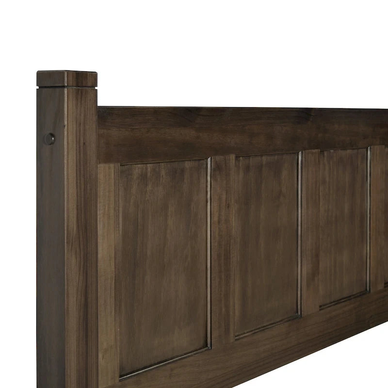 Cama tipo plataforma de paneles de madera maciza