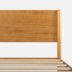 Estructura de cama de plataforma de madera de mediados de siglo