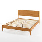 Estructura de cama de plataforma de madera de mediados de siglo