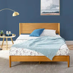 Estructura de cama de plataforma de madera de mediados de siglo