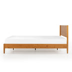 Estructura de cama de plataforma de madera de mediados de siglo