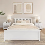 Cama Queen Clásica de Plataforma de Madera Real