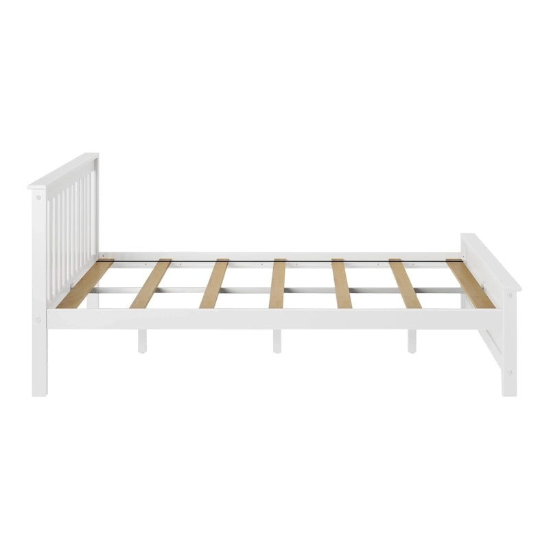 Cama Queen Clásica de Plataforma de Madera Real