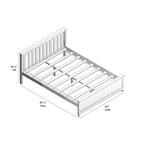 Cama Queen Clásica de Plataforma de Madera Real