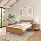Cama Queen Clásica de Plataforma de Madera Real