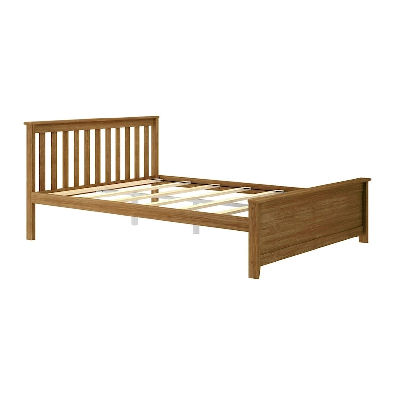 Cama Queen Clásica de Plataforma de Madera Real