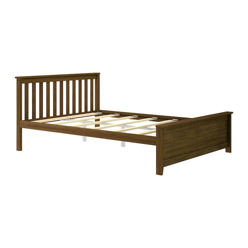 Cama Queen Clásica de Plataforma de Madera Real