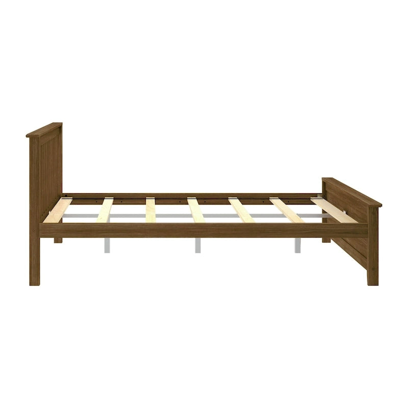 Cama Queen Clásica de Plataforma de Madera Real