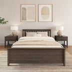 Cama Queen Clásica de Plataforma de Madera Real