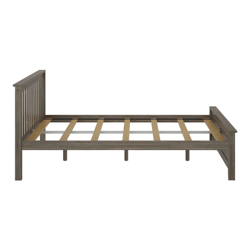 Cama Queen Clásica de Plataforma de Madera Real