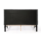 Cama de plataforma moderna tamaño Queen de pana, no necesita somier