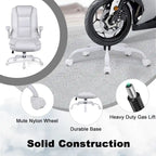 Silla de oficina para personas grandes y altas, ergonómica, de respaldo alto, de cuero, ejecutiva, con brazos acolchados abatibles