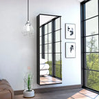 Leto Wall Mounted Shoe Rack With Mirror - N/A