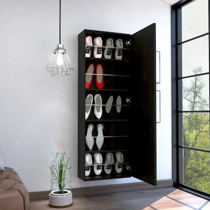 Zapatero de pared con espejo - N/A