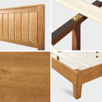 Base de cama de plataforma de madera rústica de pino de lujo
