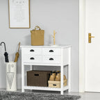 Aparador, bufé, mueble de almacenamiento y mesa consola con 4 cajones y estante inferior de listones para cocina, sala de estar