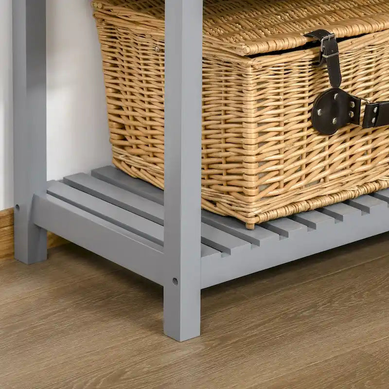 Aparador, bufé, mueble de almacenamiento y mesa consola con 4 cajones y estante inferior de listones para cocina, sala de estar