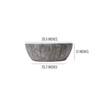 Mesa de centro redonda de madera de mango de 35.5 pulgadas con vetas sutiles