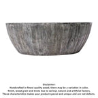 Mesa de centro redonda de madera de mango de 35.5 pulgadas con vetas sutiles