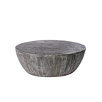 Mesa de centro redonda de madera de mango de 35.5 pulgadas con vetas sutiles