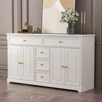 59.1Sideboard Buffet White Mid-Century Modern Contemporary Lacquered