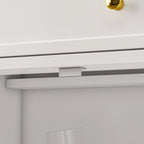 59.1Aparador Buffet Blanco Moderno de Mediados de Siglo Lacado Contemporáneo