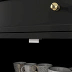 59.1Aparador Buffet Blanco Moderno de Mediados de Siglo Lacado Contemporáneo