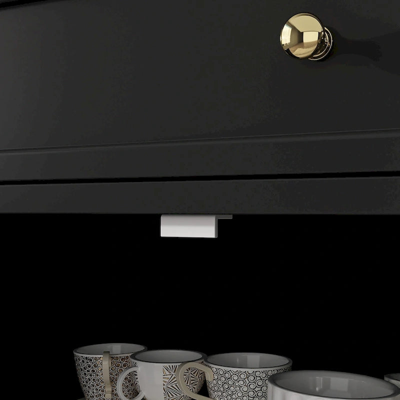 59.1Aparador Buffet Blanco Moderno de Mediados de Siglo Lacado Contemporáneo