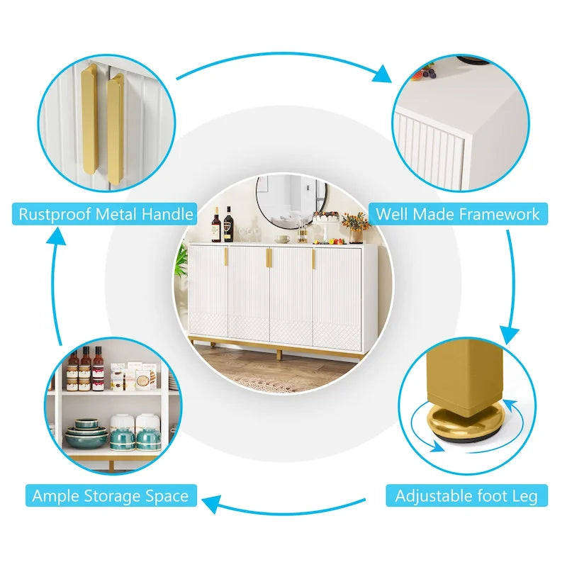 Mueble de despensa con almacenamiento