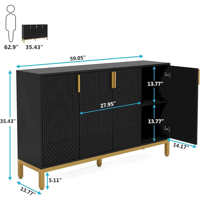 Mueble de despensa con almacenamiento