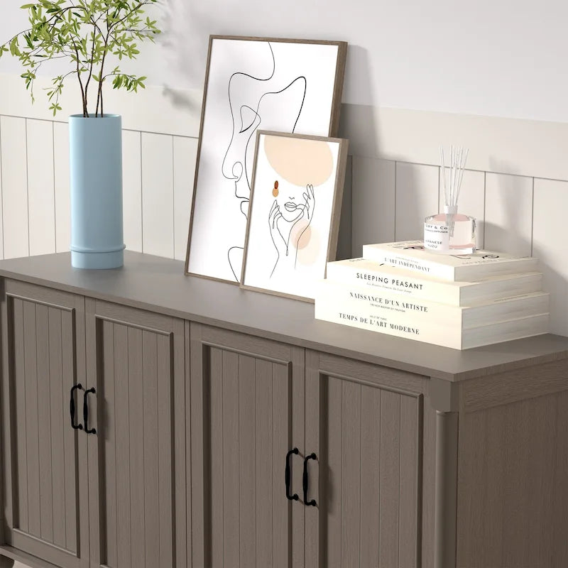 Aparador de cocina, mueble bar, mueble de almacenamiento decorativo
