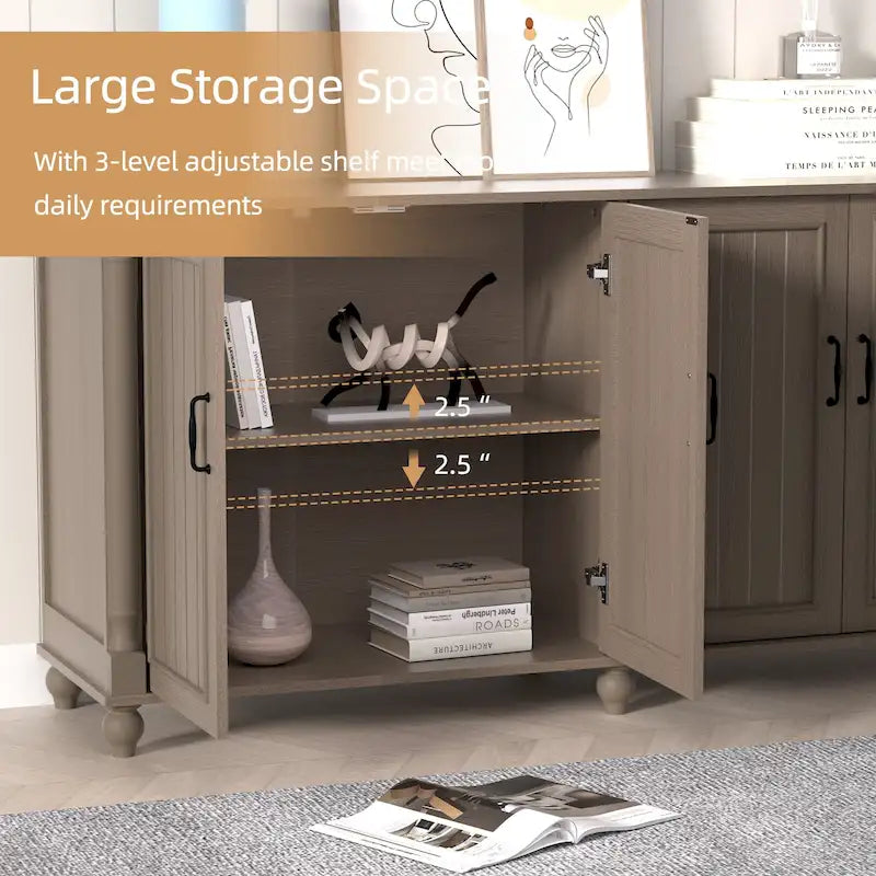 Aparador de cocina, mueble bar, mueble de almacenamiento decorativo