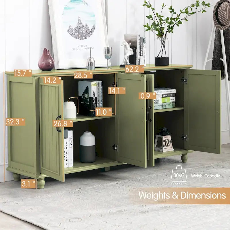 Aparador de cocina, mueble bar, mueble de almacenamiento decorativo