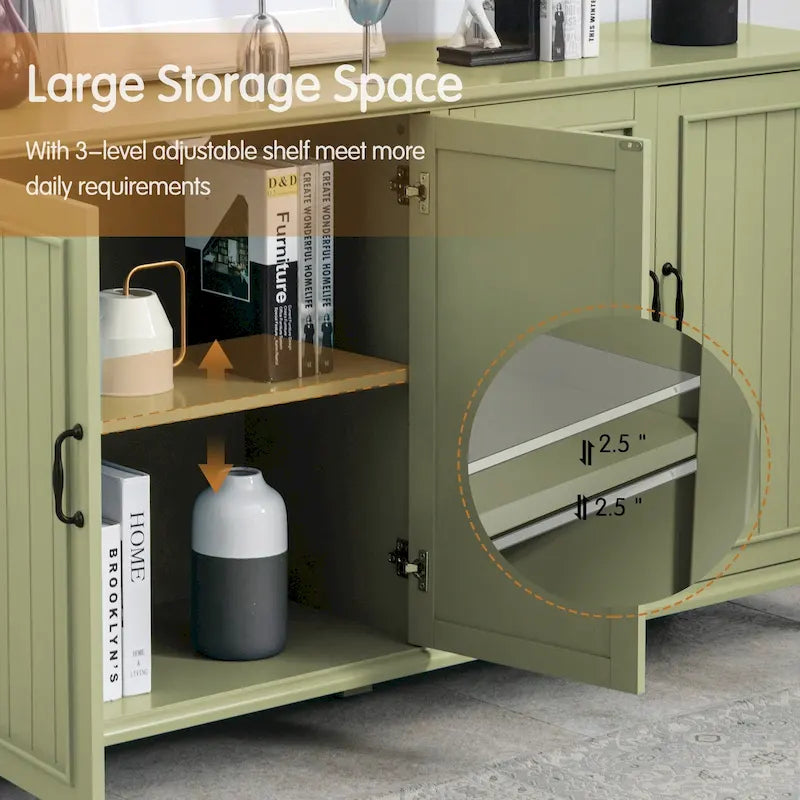 Aparador de cocina, mueble bar, mueble de almacenamiento decorativo