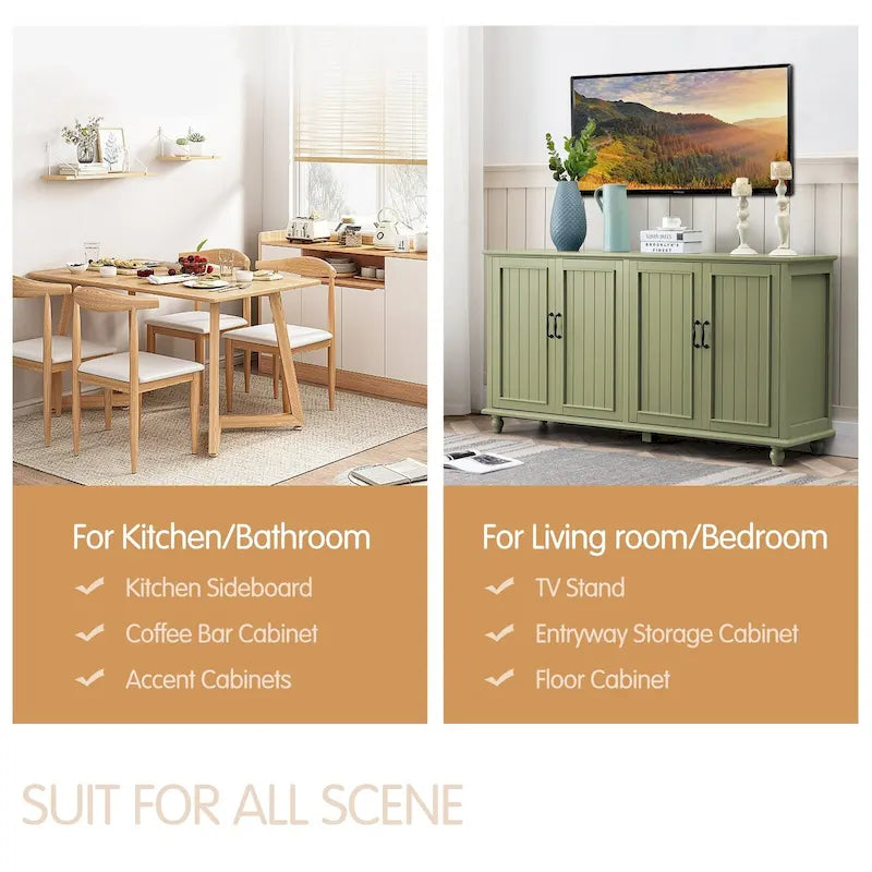 Aparador de cocina, mueble bar, mueble de almacenamiento decorativo