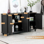 Aparador de cocina, mueble bar, mueble de almacenamiento decorativo