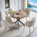 Sillas de comedor, sillas de cocina de terciopelo de lujo tapizadas, silla auxiliar con asiento y respaldo acolchados y patas de madera maciza.