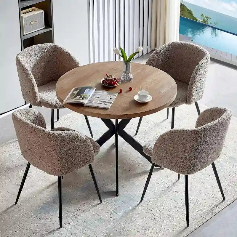 Sillas de comedor, sillas de cocina de terciopelo de lujo tapizadas, silla auxiliar con asiento y respaldo acolchados y patas de madera maciza.