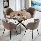 Sillas de comedor, sillas de cocina de terciopelo de lujo tapizadas, silla auxiliar con asiento y respaldo acolchados y patas de madera maciza.
