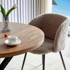 Sillas de comedor, sillas de cocina de terciopelo de lujo tapizadas, silla auxiliar con asiento y respaldo acolchados y patas de madera maciza.